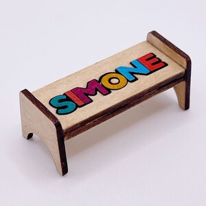 Custom Kids Name Puzzle Step Stool Jewel Tone