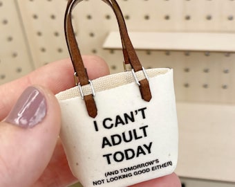 Bolso de lona en miniatura - Hoy no puedo ser adulto