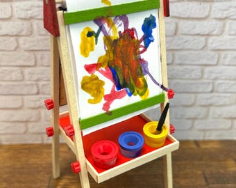 Caballete de artista infantil en miniatura