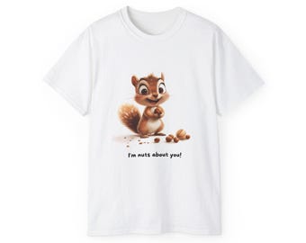 Cartoon Squirrel T-Shirt: Unisex Nature Enthusiast Tee