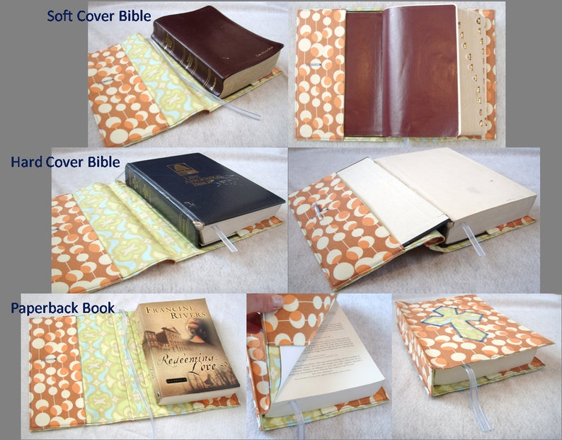Bible Cover/Book Jacket EASY DIY Sewing Pattern for Beginners image 5