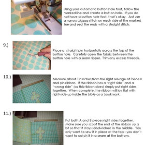 Bible Cover/Book Jacket EASY DIY Sewing Pattern for Beginners image 4