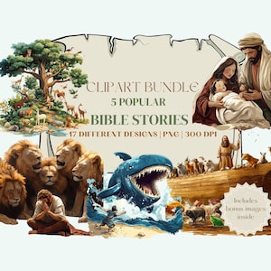 Altes und neues Testament Bibel Charakter Clipart, digitaler Download, PNG-Dateien, christliche Kunst, religiöse Illustrationen
