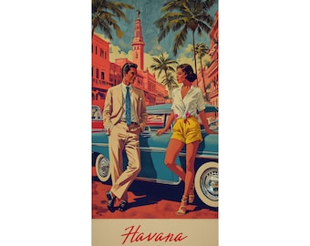 Vintage Havana Poster, 1950s Cuban Art Print