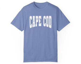 Cape Cod T-Shirt, Coastal Graphic Tee, Unisex Garment-Dyed Cotton