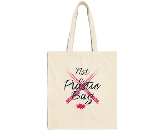 Bolsa de lona de algodón ecológica, reutilizable para la compra.