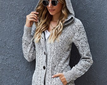 Hooded Cardigan - Etsy