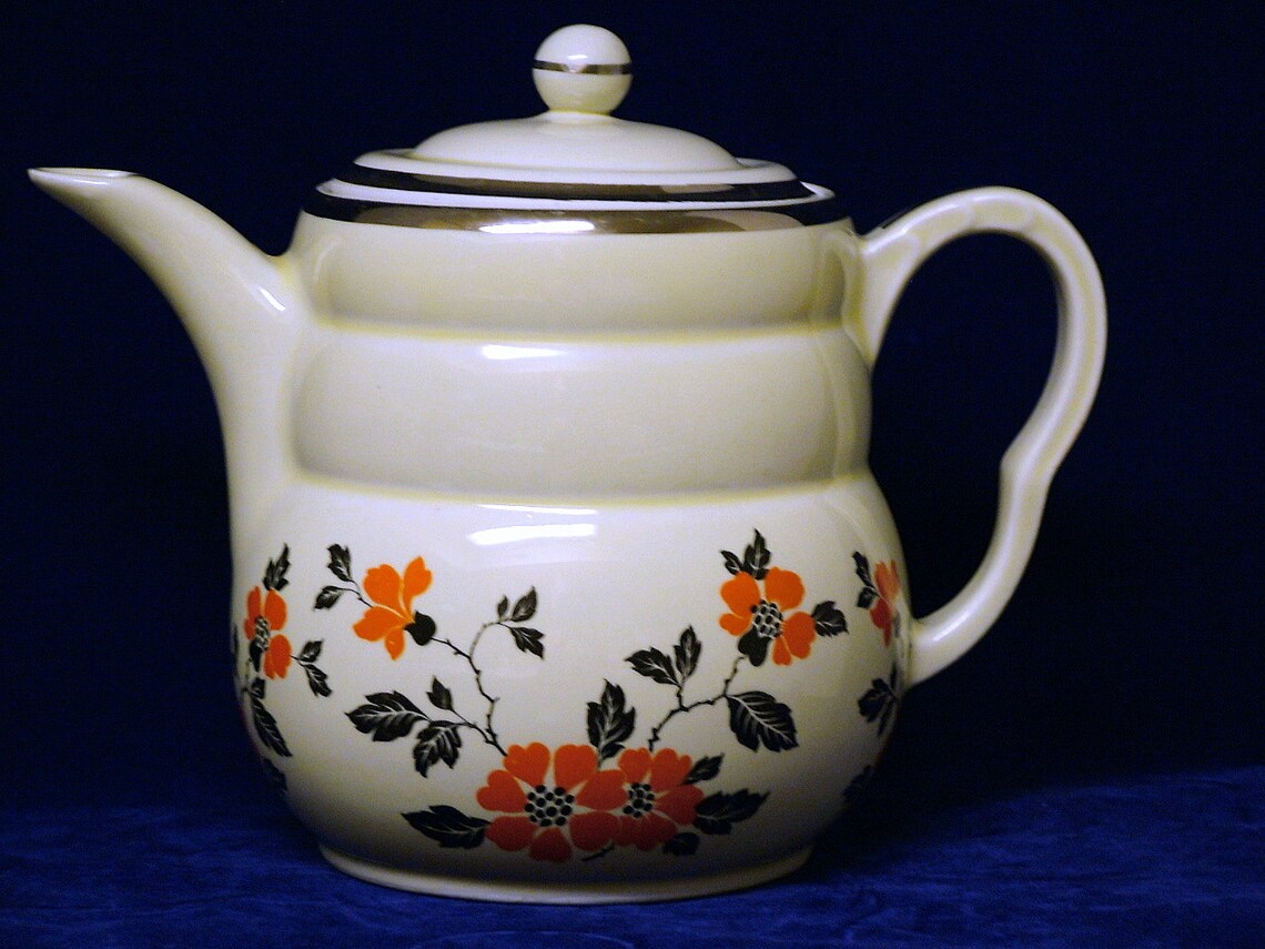 Vintage Coffee Pot Hall's Superior Quality Kitchenware Red Etsy