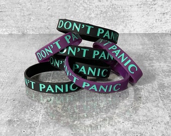 SALE -- DON'T PANIC silicone bracelet.