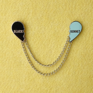 BLACKBONNET CRACKED HERZEN Halsband Kette Set