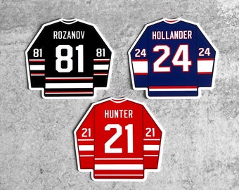 HOCKEY JERSEY Vinyl Stickers, choose one or the whole set