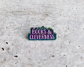 SALE -- CLEVERNESS & BOOKS Lapel Pin