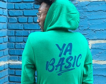 SALE -- YA BASIC Unisex Zip Hoodie