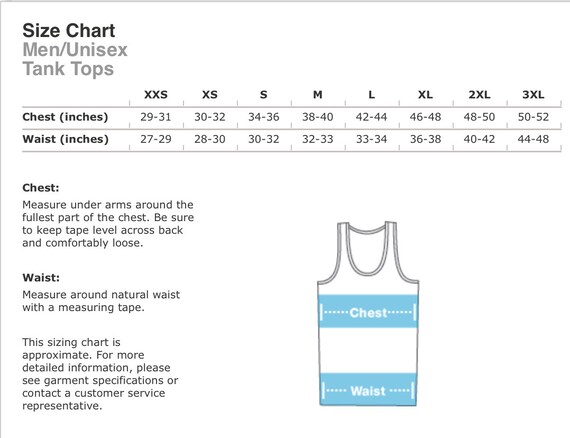 American Apparel Unisex Size Chart