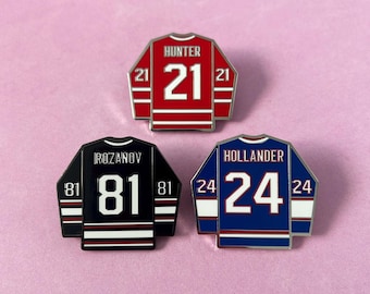 COLLEGE HOCKEY JERSEY - set or individual Lapel Pins