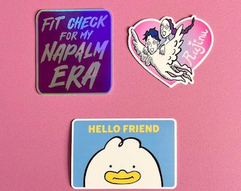 DEMON STICKER SET Vinyl Stickers, choose one or both