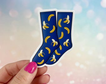 BANANA BLUEBERRY SOCKS Vinyl Sticker