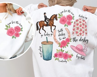 Run For The Roses Sweatshirt, Derby Day Sweatshirt, Race Weekend T-shirt, Horse Racing Tee, Horse Racing Crewneck, Derby Vibes Shirt
