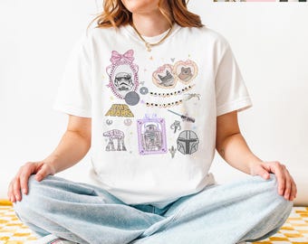Comfort Colors® Disney Star Wars Shirt, Retro Coquette Disney Star Wars Shirt, Bow Aesthetic Disney Trip Shirt, Disneyworld Star Wars Tee