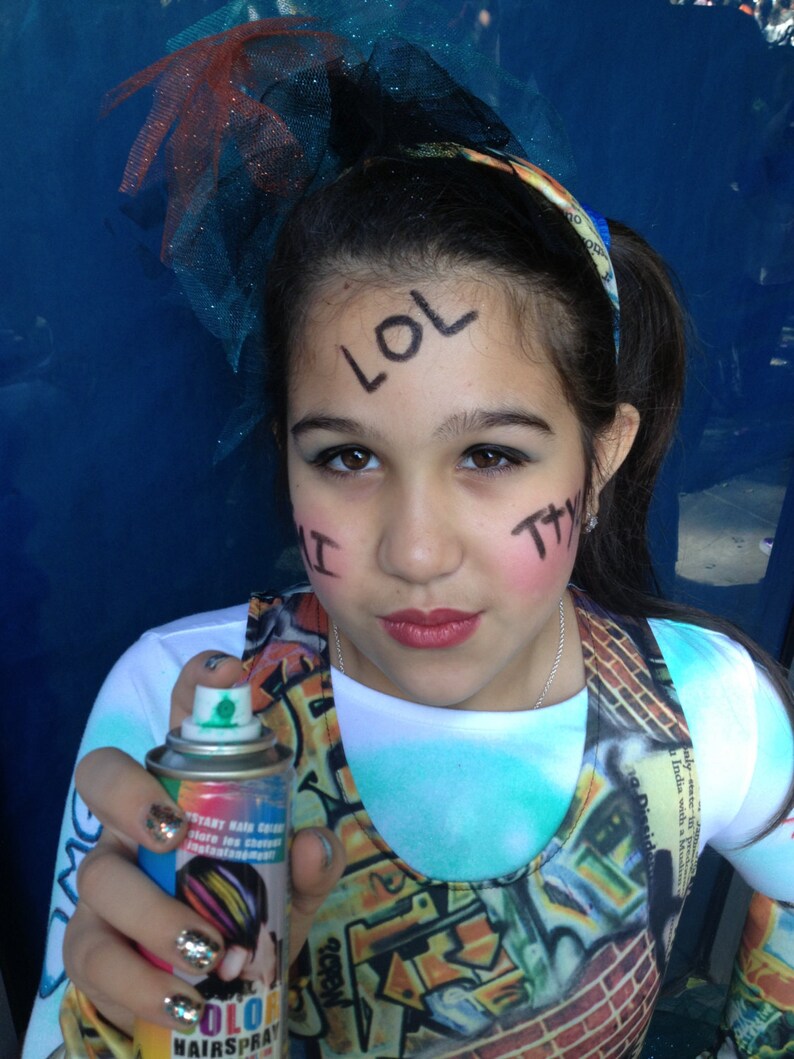 Graffiti Girl Costume Girls Halloween Costume Hip Girl Etsy