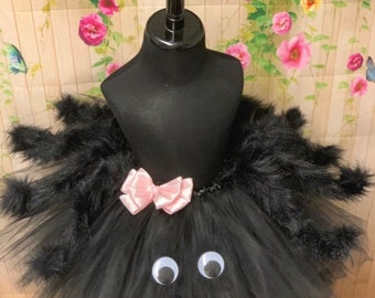 Spider Tutu Skirt, Itsy Bitsy Spider Inspired Skirt, Spider Costume Skirt, Spider Head Piece by Petals Couture Boutique