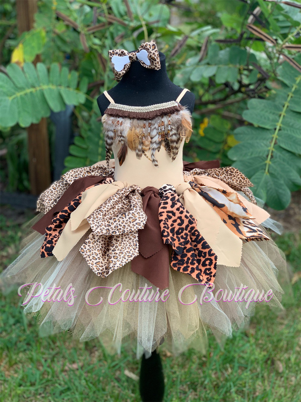 Cave Girl Costume, Halloween Costume for Girls by Petals Couture