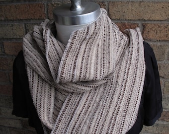 Sepia Handwoven Cotton Chenille Scarf