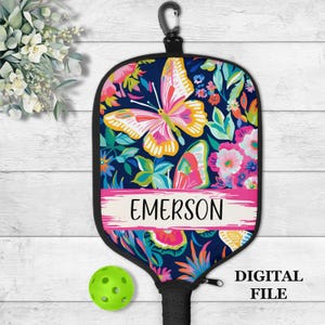 DIGITAL FILE, Sublimation Pickleball Paddle Cover Design, Pickleball Digital Design, Pickleball PNG, Digital Download, Pickleball Clipart