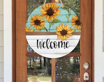 DIGITAL FILE, Sublimation Round Door Hanger, Sunflower Digital Design, Sunflower PNG, Digital Download, Sublimation Design File,