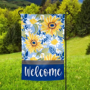 DIGITAL FILE, Sublimation Garden Flag PNG, Sunflower Digital Design, Sublimation Yard Flag File, Digital Download, Sunflower Garden Flag