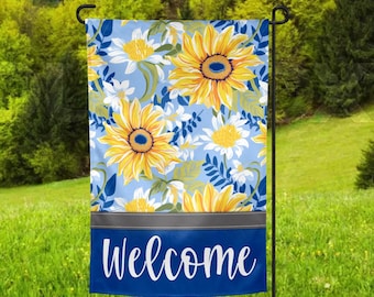 DIGITAL FILE, Sublimation Garden Flag PNG, Sunflower Digital Design, Sublimation Yard Flag File, Digital Download, Sunflower Garden Flag
