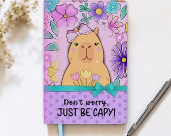 DIGITAL FILE, Sublimation Journal PNG, Capybara Digital Design, Capy Notebook File, Digital Download, Don't Worry Be Capy, Digital Notebook