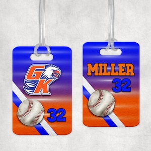 DIGITALE DATEI, Sublimations-Baseball-Taschenanhänger, Schulgeist Digitaler Gepäckanhänger, Baseball-Team Bag Tag Png, Sublimations-Rechteck-Vorlage
