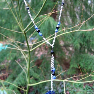 Doctor Who TARDIS Blue & Silver Lariat Necklace image 2