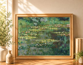 Claude Monet Water Lilies Jigsaw Puzzle (120, 252, 500-Piece), Famous Art Jigsaw, Gift for Art Lovers, Impressionist Art Gift