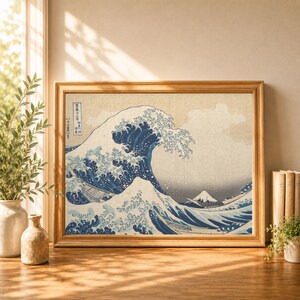 Hokusai Great Wave Jigsaw Puzzle (120, 252, 500-Piece),Japanese Art Jigsaw Puzzle, Fine Art Print for Wall Decor