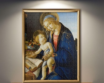 1014-Piece The Virgin and Child with the Book by Sandro Botticelli Jigsaw Puzzle (110, 252, 520, 1014-Piece), Renaissance Art Jigsaw Puzzle