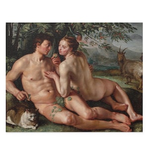 The Fall of Man Puzzle - Renaissance Art Jigsaw Puzzle (120, 252, 500 -Pieces) - Classical Painting for Adults - Goltzius Gift