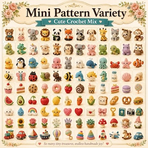 1000+ Crochet Patterns Bundle | Amigurumi Animals Dolls Plants Food & More | Easy Crochet PDF Pattern Collection | Instant Download