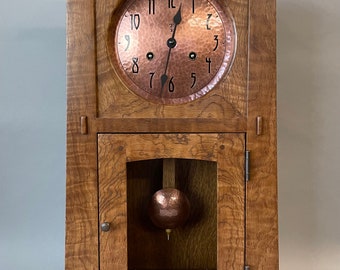 Arts and Crafts Oak Clock