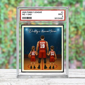 Plaque en bloc acrylique personnalisée de style carte à collectionner de basket-ball, cadeau d'anniversaire personnalisé pour la fête des pères pour amateur de basket-ball, cadeau d'anniversaire