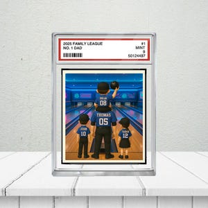 Aangepaste bowlingkaart figuur acrylblok plaquette, gepersonaliseerd Vaderdagcadeau, sportaandenken voor vader nr. 1, verjaardagscadeau voor echtgenoot