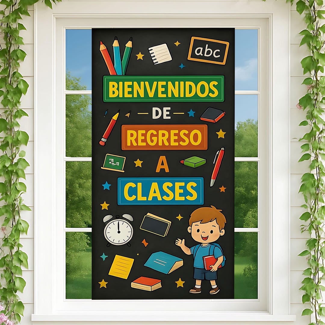 Bienvenidos De Regreso a Clases Banner – Spanish Back to School Door ...
