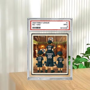 Personalisierte Bogenschießen Karte Sammelkarte Stil Acryl Plaque, benutzerdefinierte Vatertagsblock für ihn, Zielschießen Geschenk für Nr. 1 Bogenschützen Dad