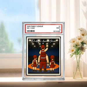 Placa coleccionable personalizada de papá número 1 de lucha libre, regalo personalizado para el Día del Padre, homenaje deportivo al equipo ideal de papá