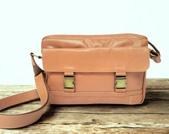 Soft Goat Leather Men's Crossbody Bag, Adjustable Strap, Everyday Shoulder Bag, gift for him