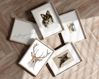 Auftragsarbeit, Aquarellbilder, Tierbilder, Unikate, Originale, Wanddekor, TIERPORTRAIT Aquarell, einzigartiges Geschenk, Tiermotive