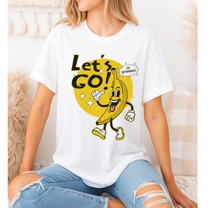 Let&#39;s Go Bananas Baseball PNG Funny Banana Playing Baseball, Digital Download for Sublimation Designs