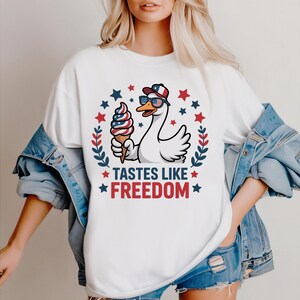 Tastes Like Freedom PNG, Funny Duck Digital Download, Duck Hunting Sublimation PNG, 4th of July Duck Patriotic Sublimation png