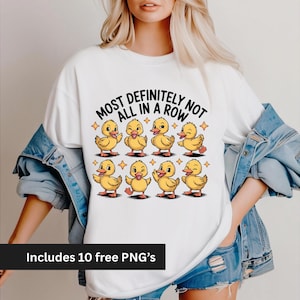 Funny Ducks Not All In a Row Sarcastic PNG Funny Cute Duck Png Funny Animal Mental Health Motivational Sarcasm Trendy Snarky